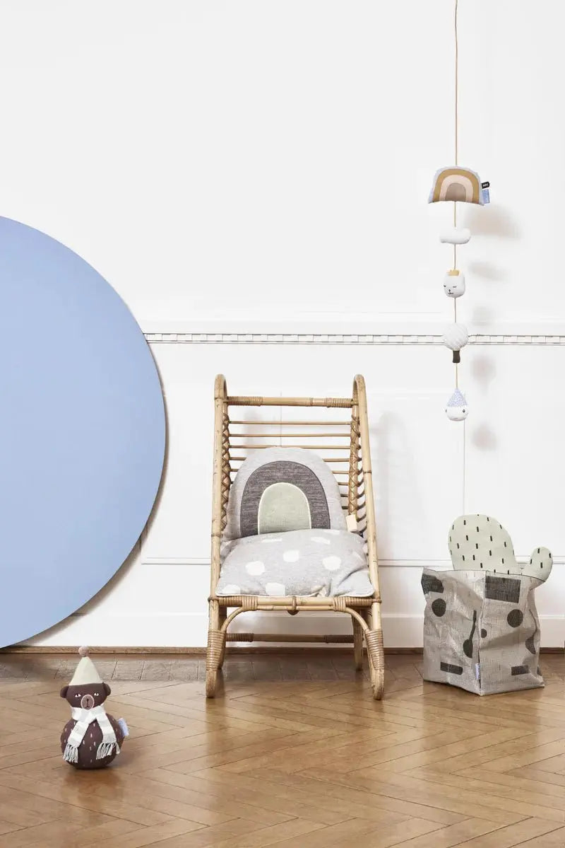 Multicolored Rainbow Baby Mobile, Eco-Friendly Nursery Decor, Organic Cotton, Printed Design  OYOY   