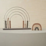 Handmade Rainbow Rattle - Nature, Wooden Baby Toy, Eco-Friendly, Organic  OYOY   