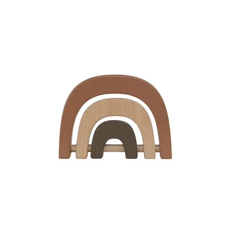 Handmade Rainbow Rattle - Nature, Wooden Baby Toy, Eco-Friendly, Organic  OYOY   