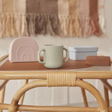 Pack of 2 Kappu Cups - Clay/Pale Mint, Adorned with OYOY Figures, Scandinavian Inspired Kappu Cup - Pack of 2 OYOY   