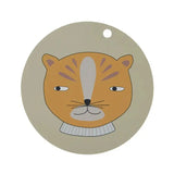 Clay Leopard Placemat, Adorable Table Setting, Child-Friendly Dining, Playful Animal Illustration Placemat Leopard OYOY   