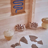 Handmade Sally Snail Rug, Tufted Wool and Cotton, Nursery Floor Mat, Children's Room Decor Snail Rug OYOY   