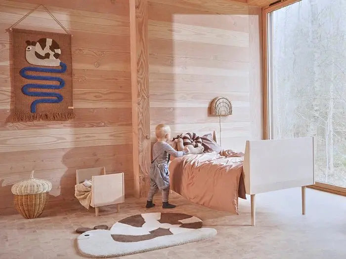 Handmade Sally Snail Rug, Tufted Wool and Cotton, Nursery Floor Mat, Children's Room Decor Snail Rug OYOY   