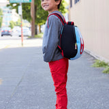 Rocket Backpack,Blue and Red, Size 3-6Y,Safety Harness, Kids Backpack Preschool Backpack Dabbawalla   