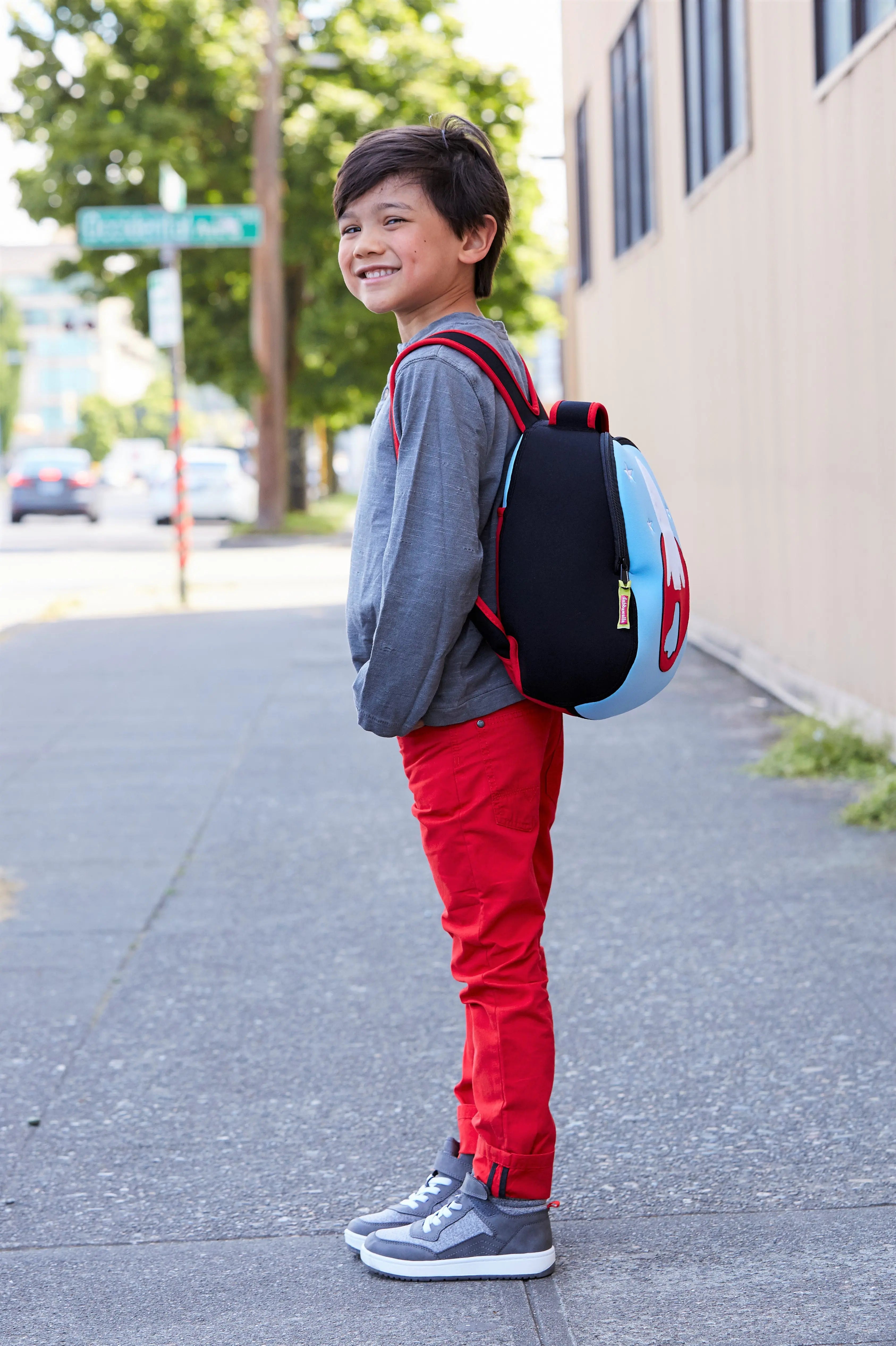 Rocket Backpack,Blue and Red, Size 3-6Y,Safety Harness, Kids Backpack Preschool Backpack Dabbawalla   