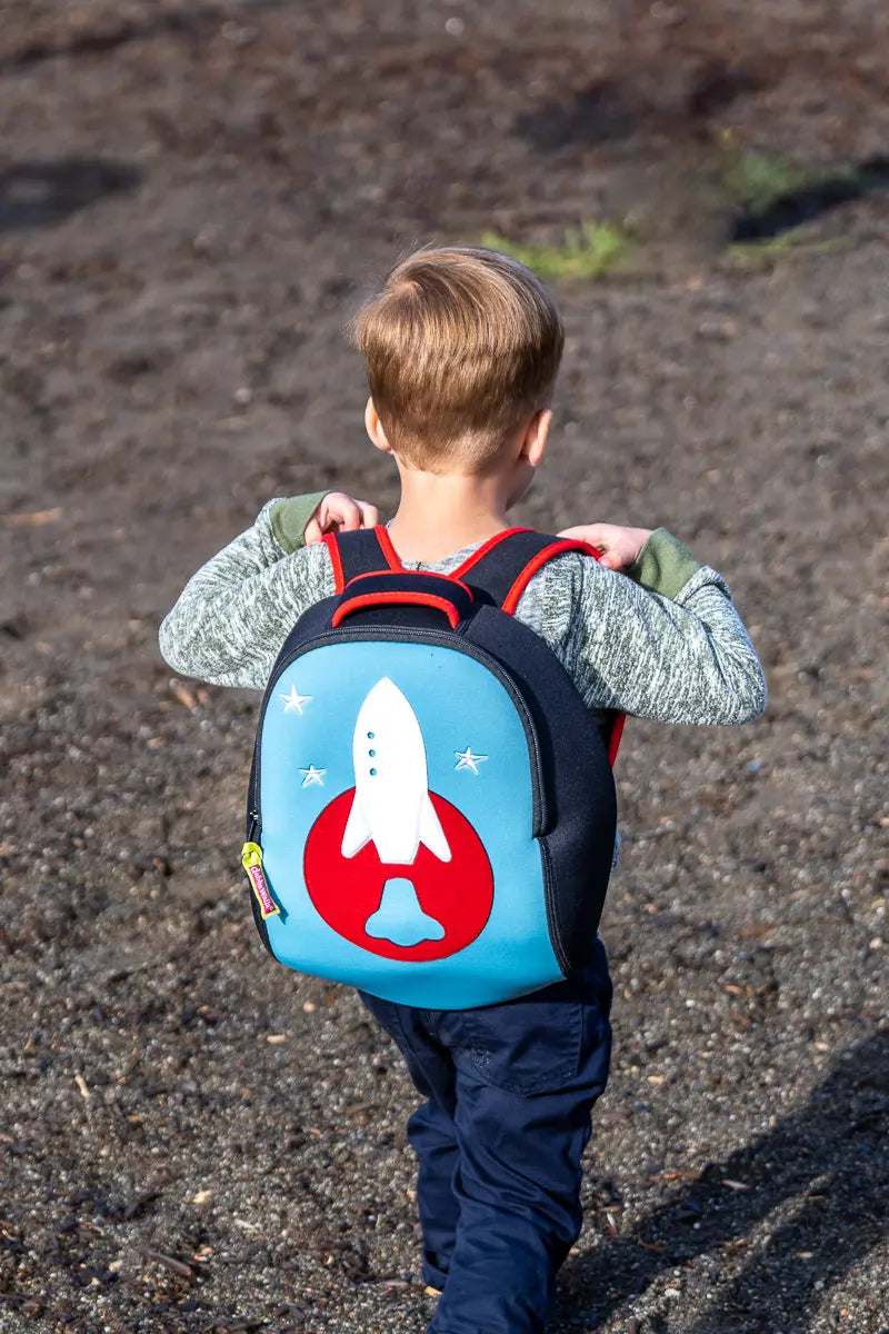 Rocket Backpack,Blue and Red, Size 3-6Y,Safety Harness, Kids Backpack Preschool Backpack Dabbawalla   