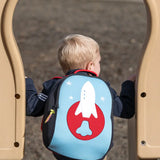 Rocket Backpack,Blue and Red, Size 3-6Y,Safety Harness, Kids Backpack Preschool Backpack Dabbawalla   