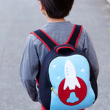 Rocket Backpack,Blue and Red, Size 3-6Y,Safety Harness, Kids Backpack Preschool Backpack Dabbawalla   
