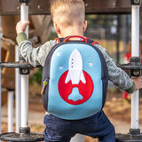 Rocket Backpack,Blue and Red, Size 3-6Y,Safety Harness, Kids Backpack Preschool Backpack Dabbawalla   