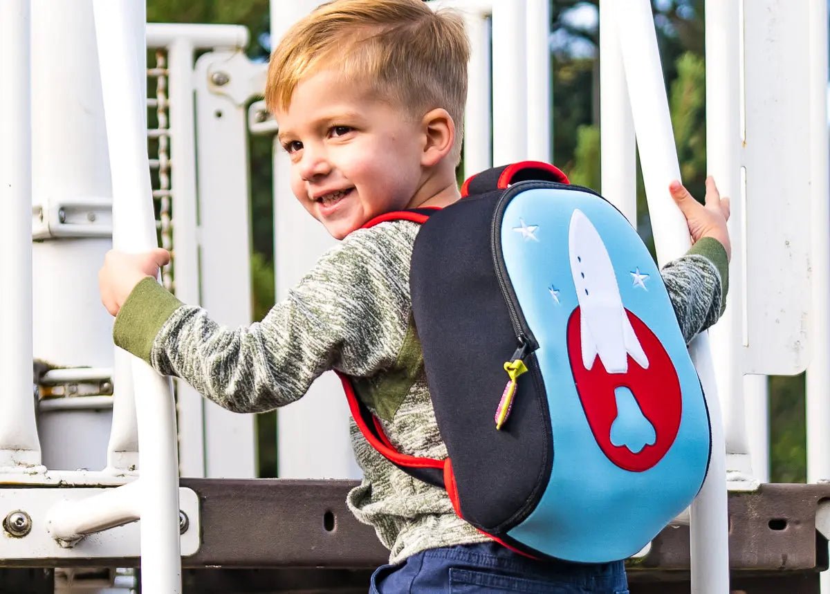 Rocket Backpack,Blue and Red, Size 3-6Y,Safety Harness, Kids Backpack Preschool Backpack Dabbawalla   