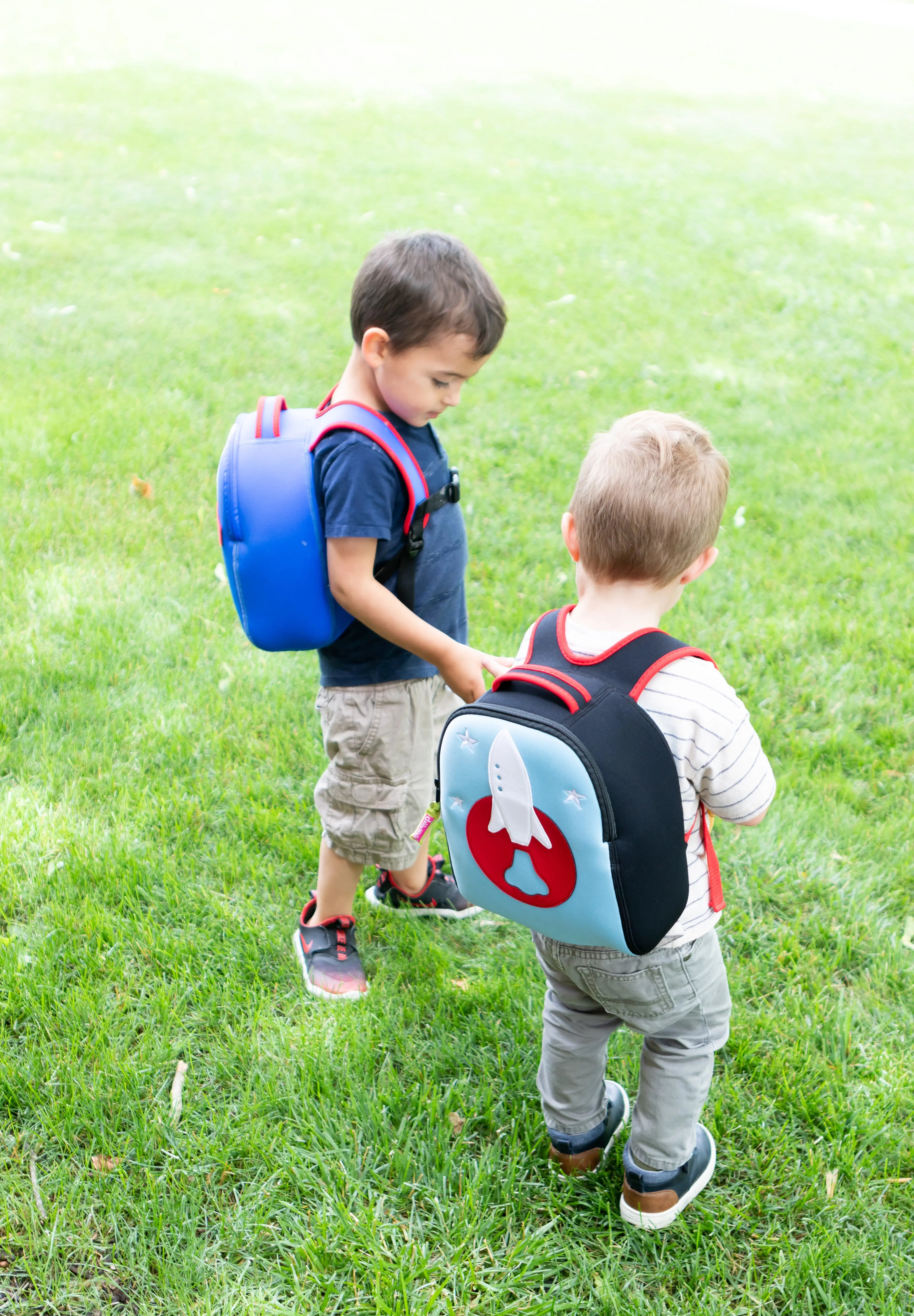 Space Rocket Harness Toddler Backpack - Blue and Red, Safety Harness Toddler Harness BP Dabbawalla   