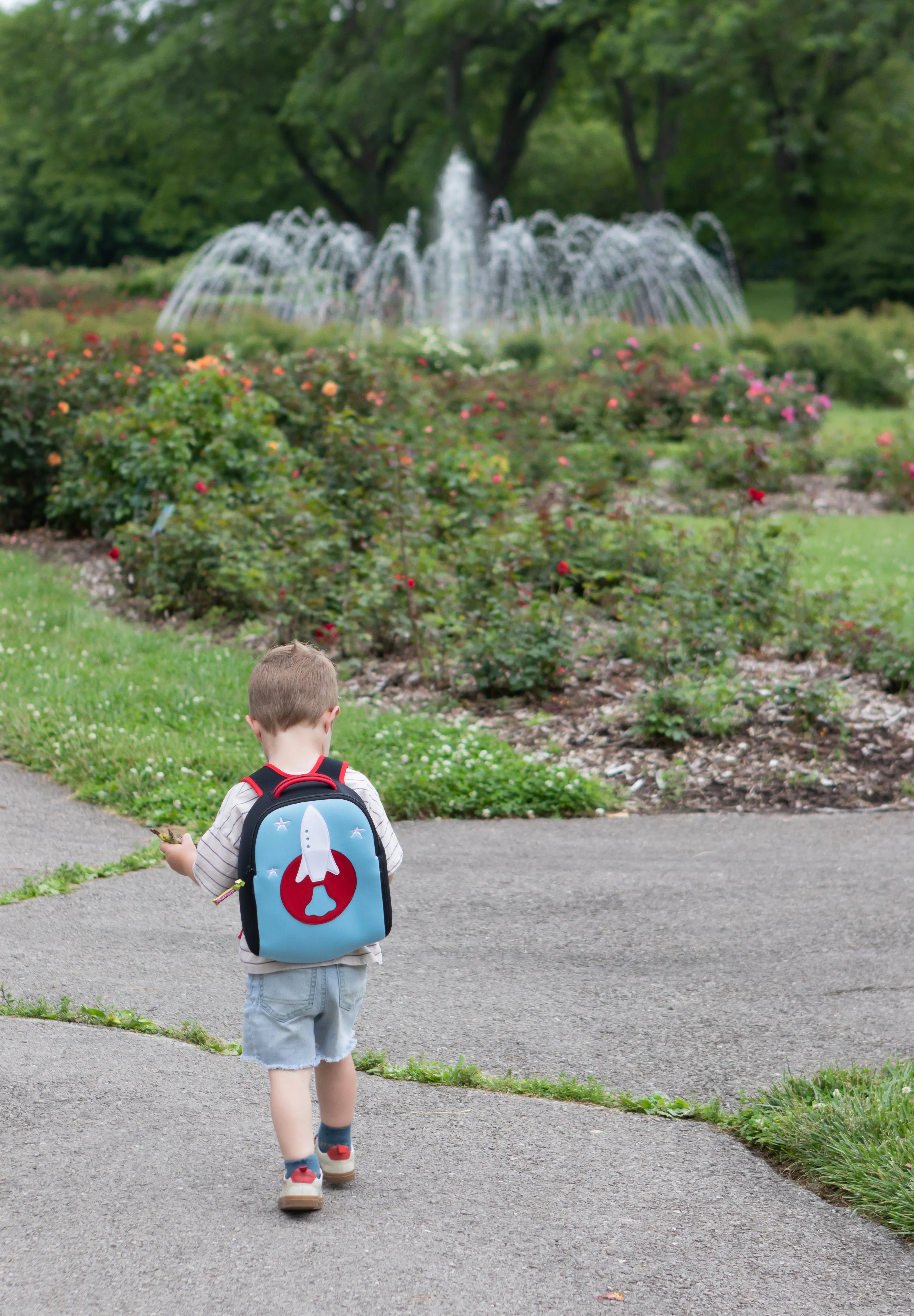 Space Rocket Harness Toddler Backpack - Blue and Red, Safety Harness Toddler Harness BP Dabbawalla   