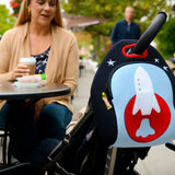 Space Rocket Lunch Bag - Blue and Red,Safety Harness, Kids Backpack Lunch Bag Dabbawalla   