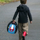 Space Rocket Lunch Bag - Blue and Red,Safety Harness, Kids Backpack Lunch Bag Dabbawalla   