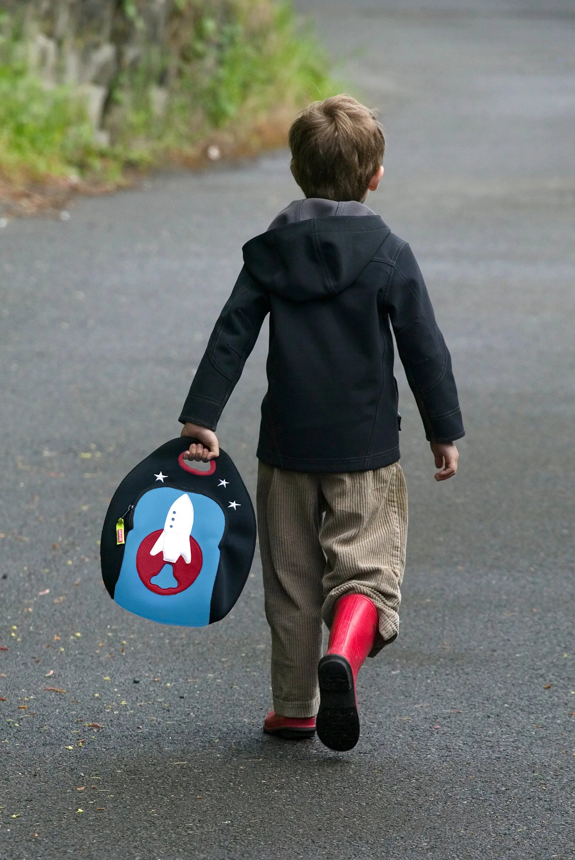Space Rocket Lunch Bag - Blue and Red,Safety Harness, Kids Backpack Lunch Bag Dabbawalla   