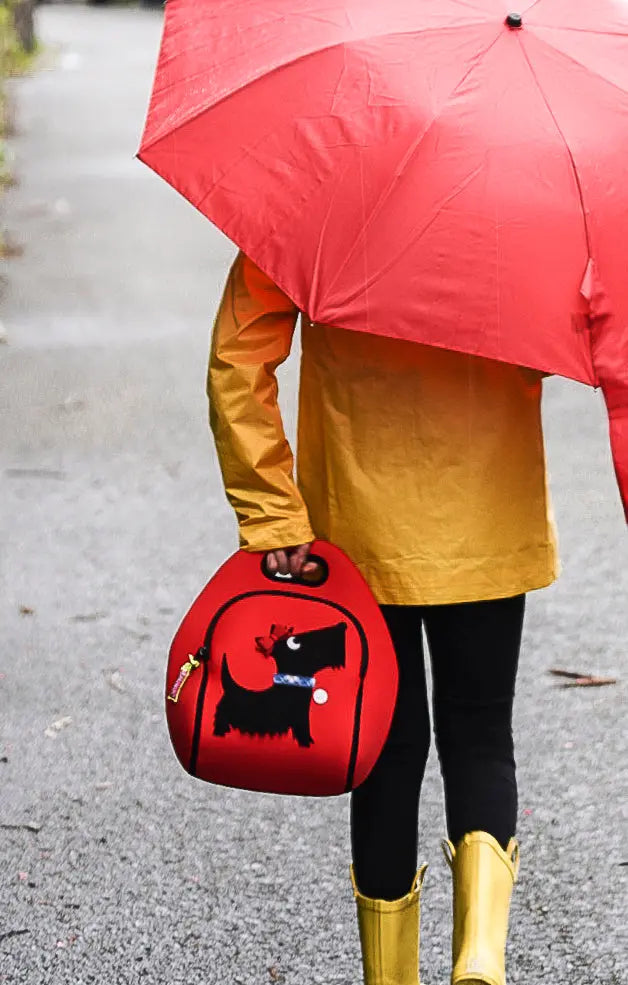 Scottie Dog Lunch Bag - Red and Black,Safety Harness, Kids Backpack Lunch Bag Dabbawalla   