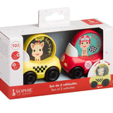 Set of Two Toy Vehicles  Sophie la Girafe   