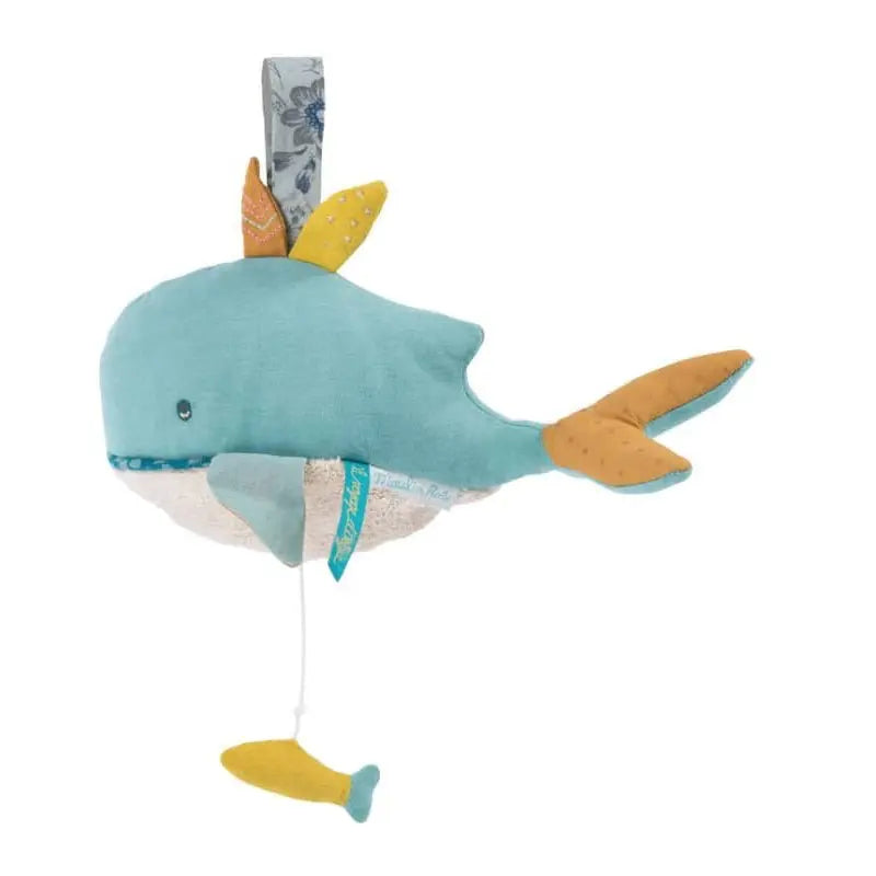 Josephine the Whale, Colorful and practical to hang on the crib with a pretty fastener  Speedy Monkey   