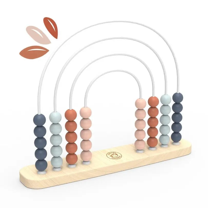 Rainbow Abacus Wooden Roller Toy, Hand-Eye Coordination Development, Creative Learning Toy  Speedy Monkey   