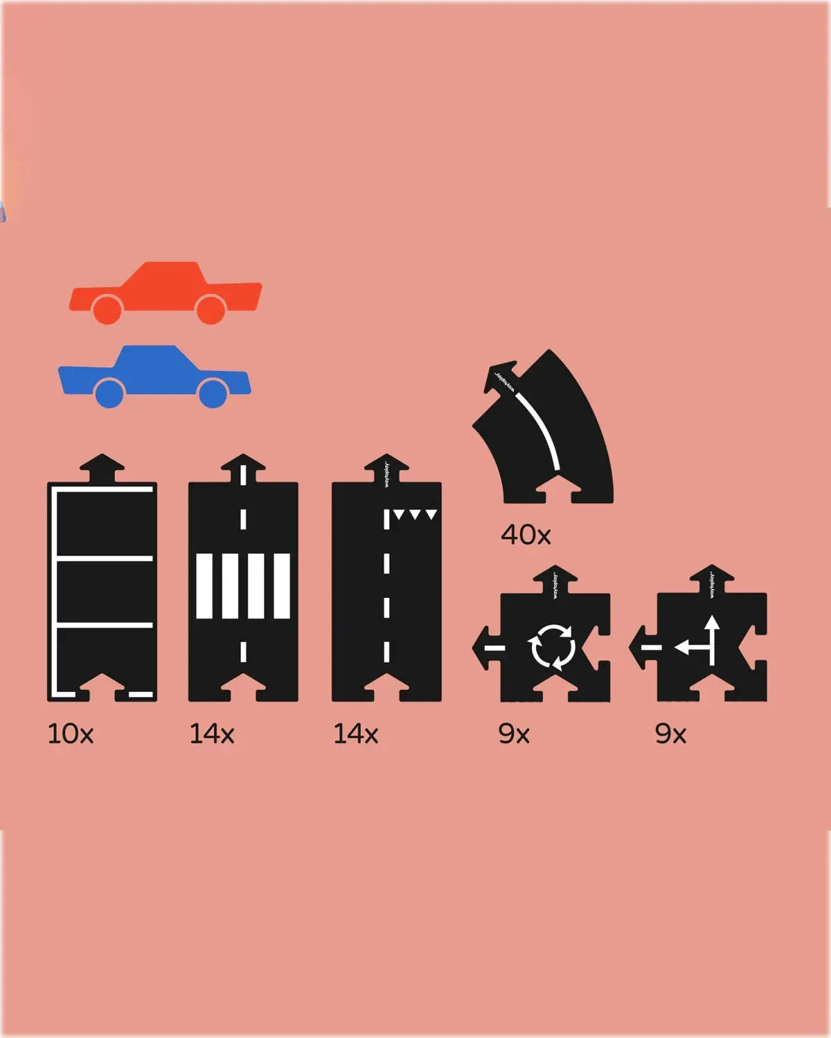 Road Track Deluxe Set Large, Waytoplay Compatible, Toy Car Track Set, Fun Playtime, Kids Gift  Waytoplay   