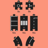 Road Track Deluxe Set Large, Waytoplay Compatible, Toy Car Track Set, Fun Playtime, Kids Gift  Waytoplay   