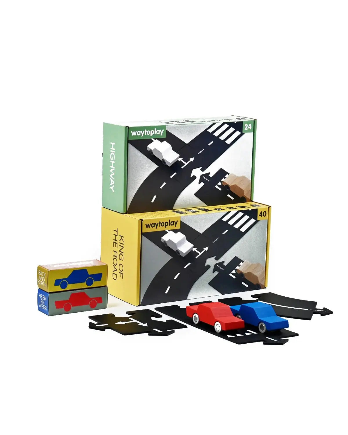 Deluxe Set Medium, Toy Car Track Set, Compatible with Other Track Sets, Kids  Waytoplay   