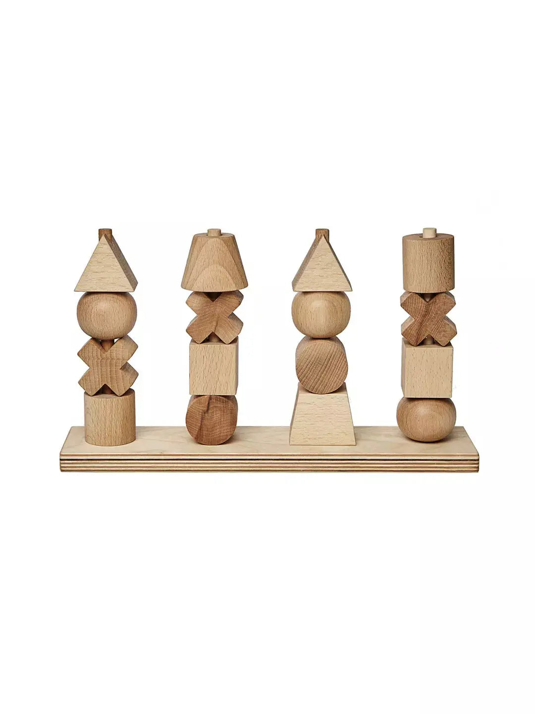 Wooden Natural Montessori Stacking Toy XL  Wooden Story   