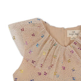 Fairy Dress With Frill Details, Two-Tier, Rounded Collar, Soft Cotton Inside Layer, Crisp Tulle Outer Layers  Konges Sløjd   